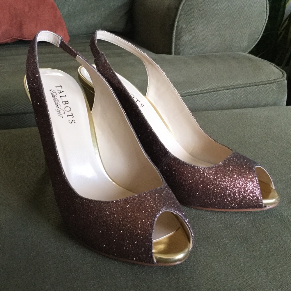 4” Copper Peep-Toe Slingbacks